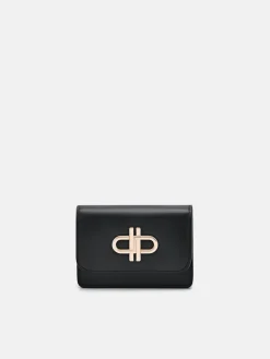 Leather Bi-Fold Card Holder - Black