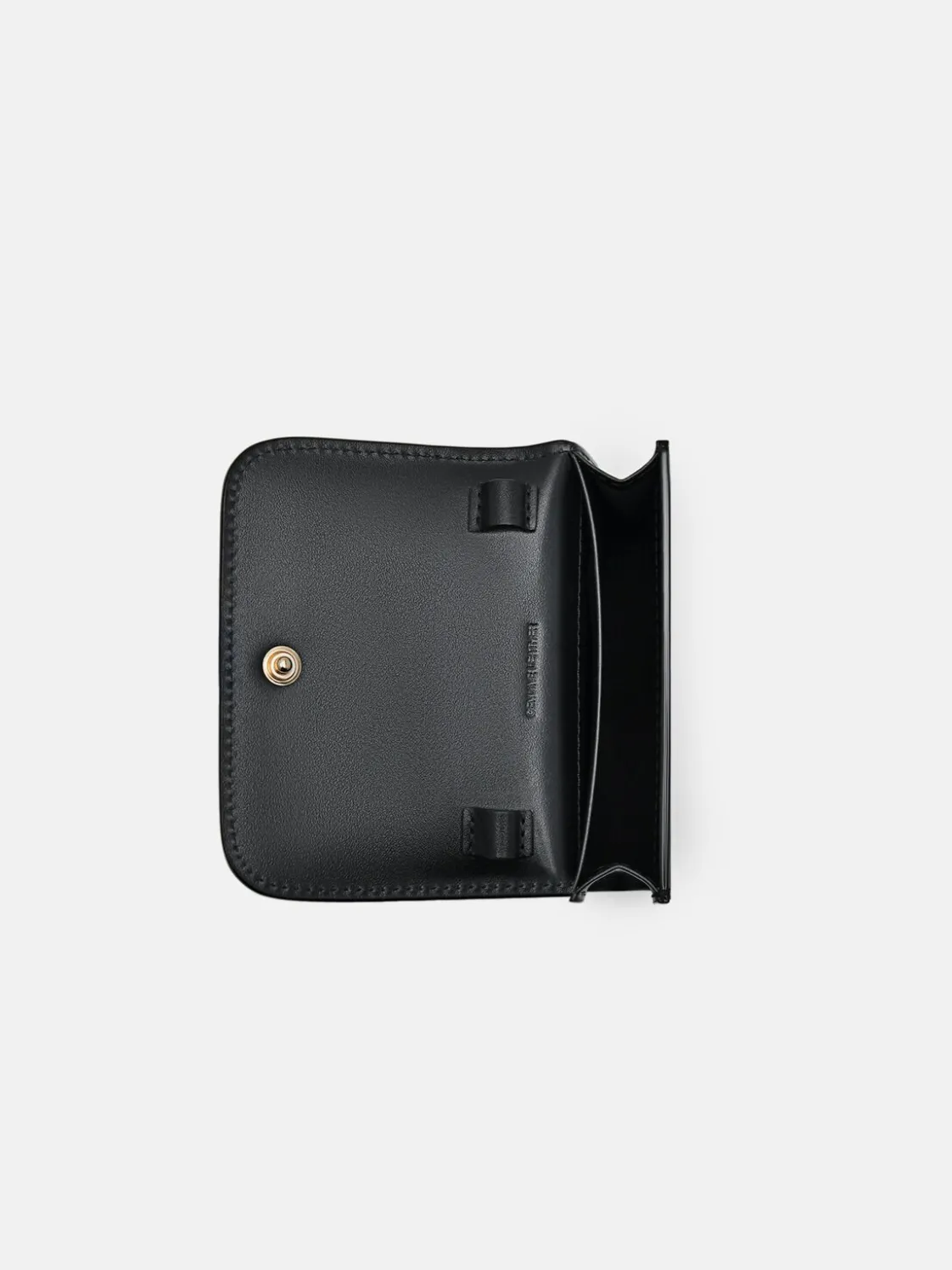 Leather Bi-Fold Card Holder - Black