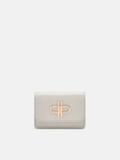 Leather Bi-Fold Card Holder - Chalk