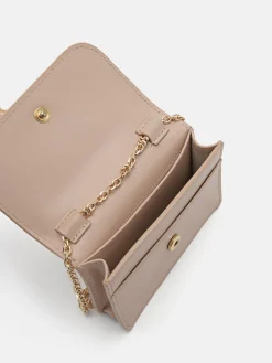 Leather Bi-Fold Card Holder - Nude