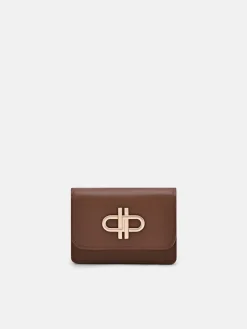 Leather Bi-Fold Card Holder - Brown