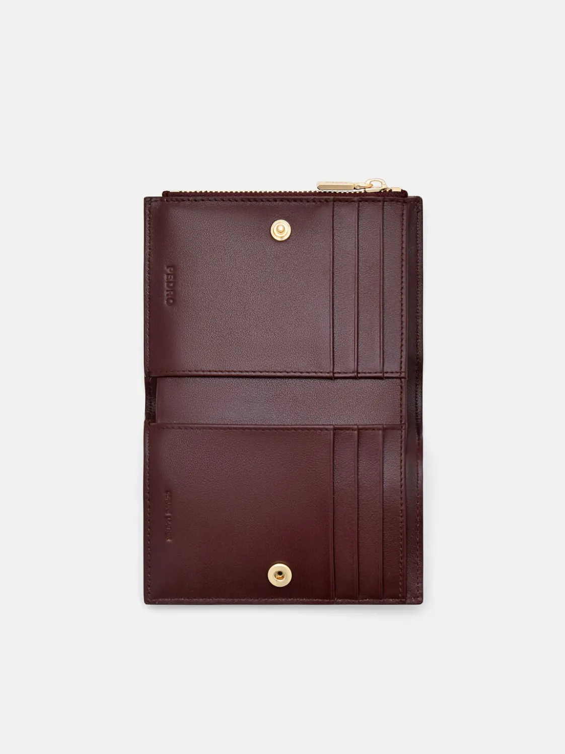 Leather Bi-Fold Wallet - Wine