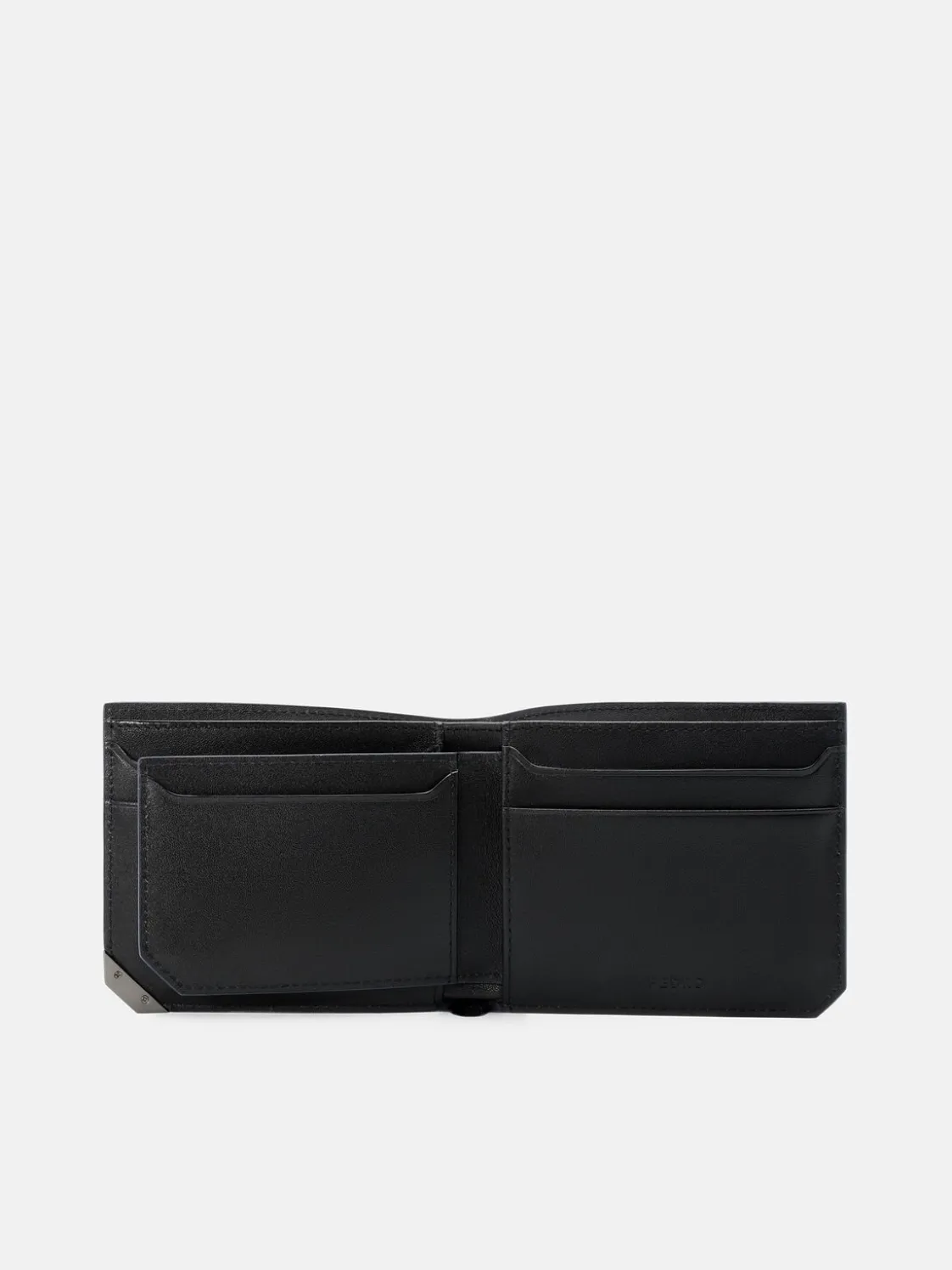 Leather Bi-Fold Wallet with Insert - Navy