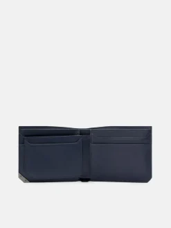 Leather Bi-Fold Wallet with Insert - Black