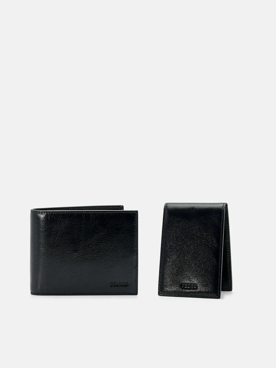 Leather Bi-Fold Wallet with Insert - Black2