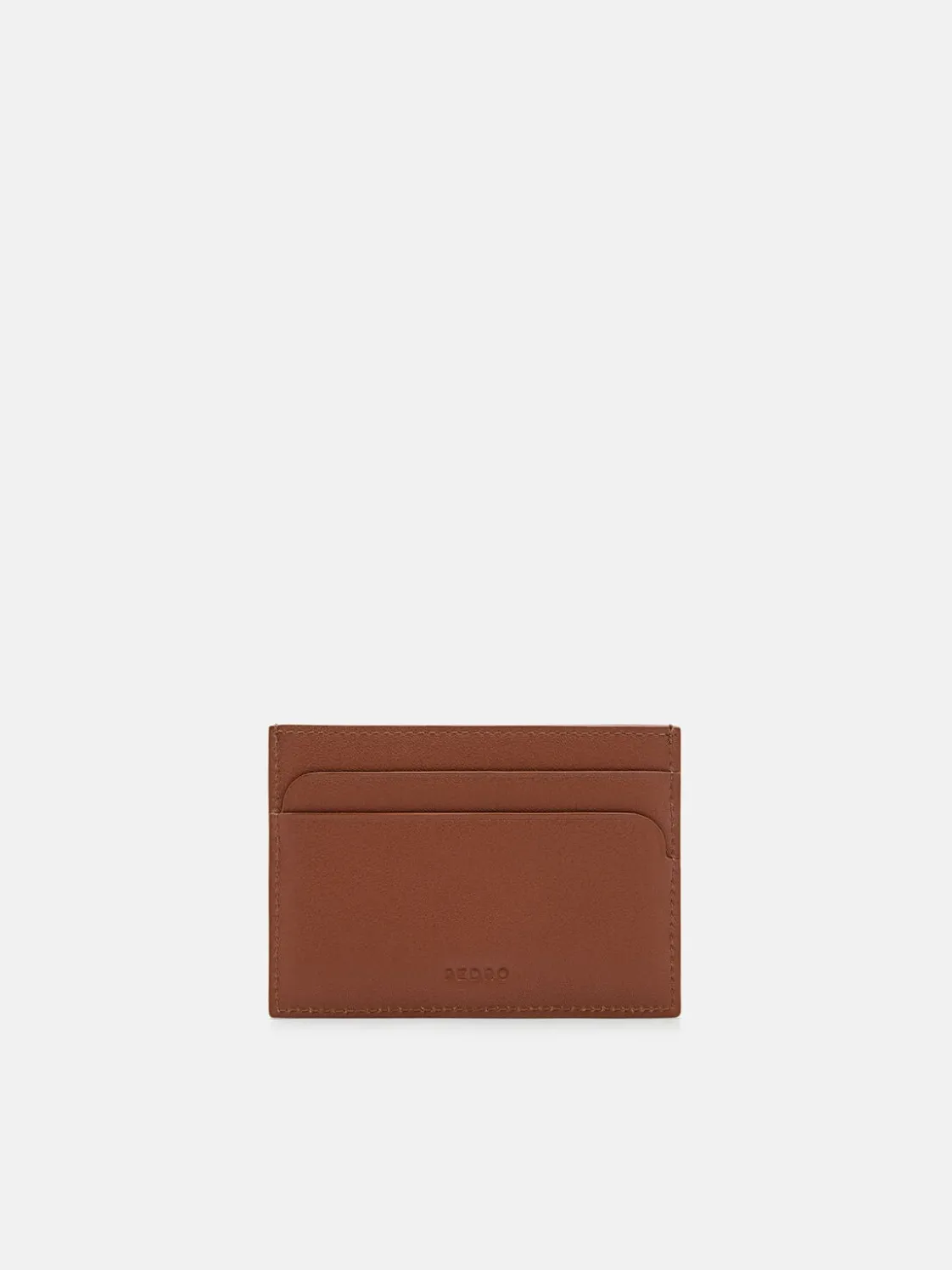 Leather Card Holder - Cognac