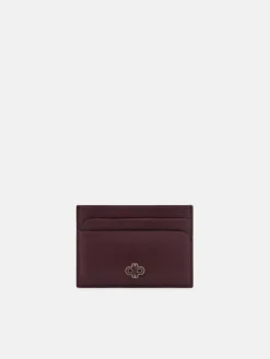 Leather Card Holder - Wine