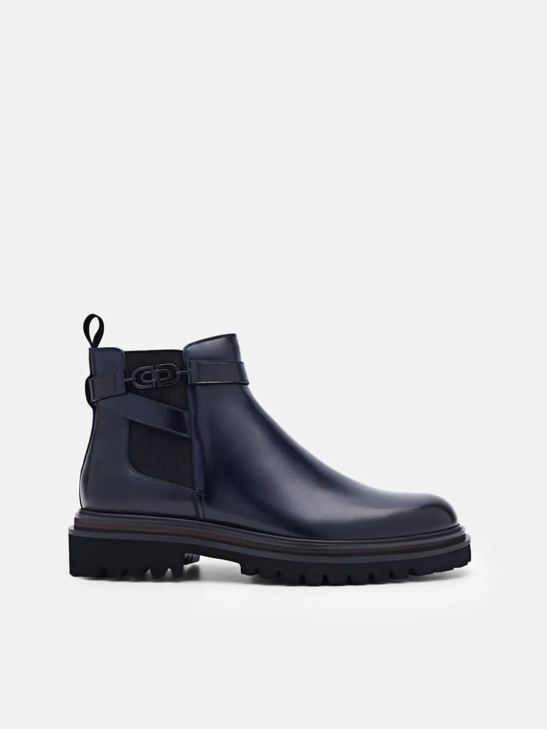Leather Chelsea Boots - Navy