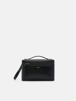 Leather Clutch Bag - Black