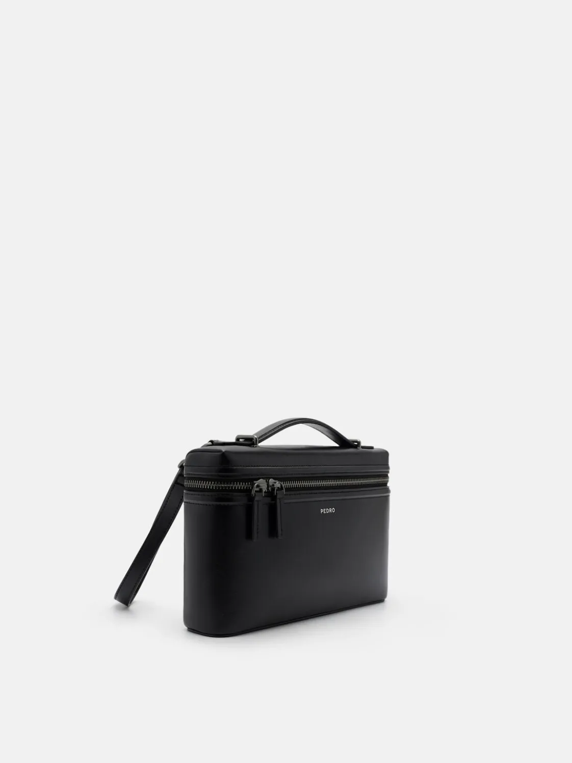 Leather Clutch Bag - Black