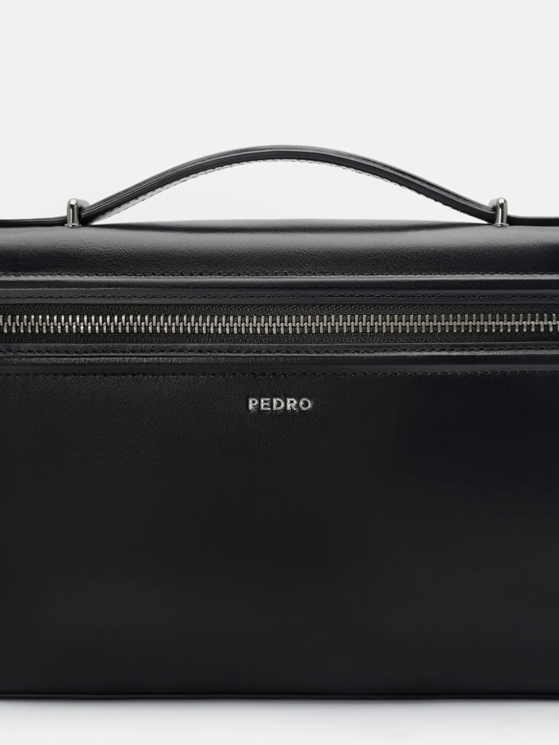 Leather Clutch Bag - Black