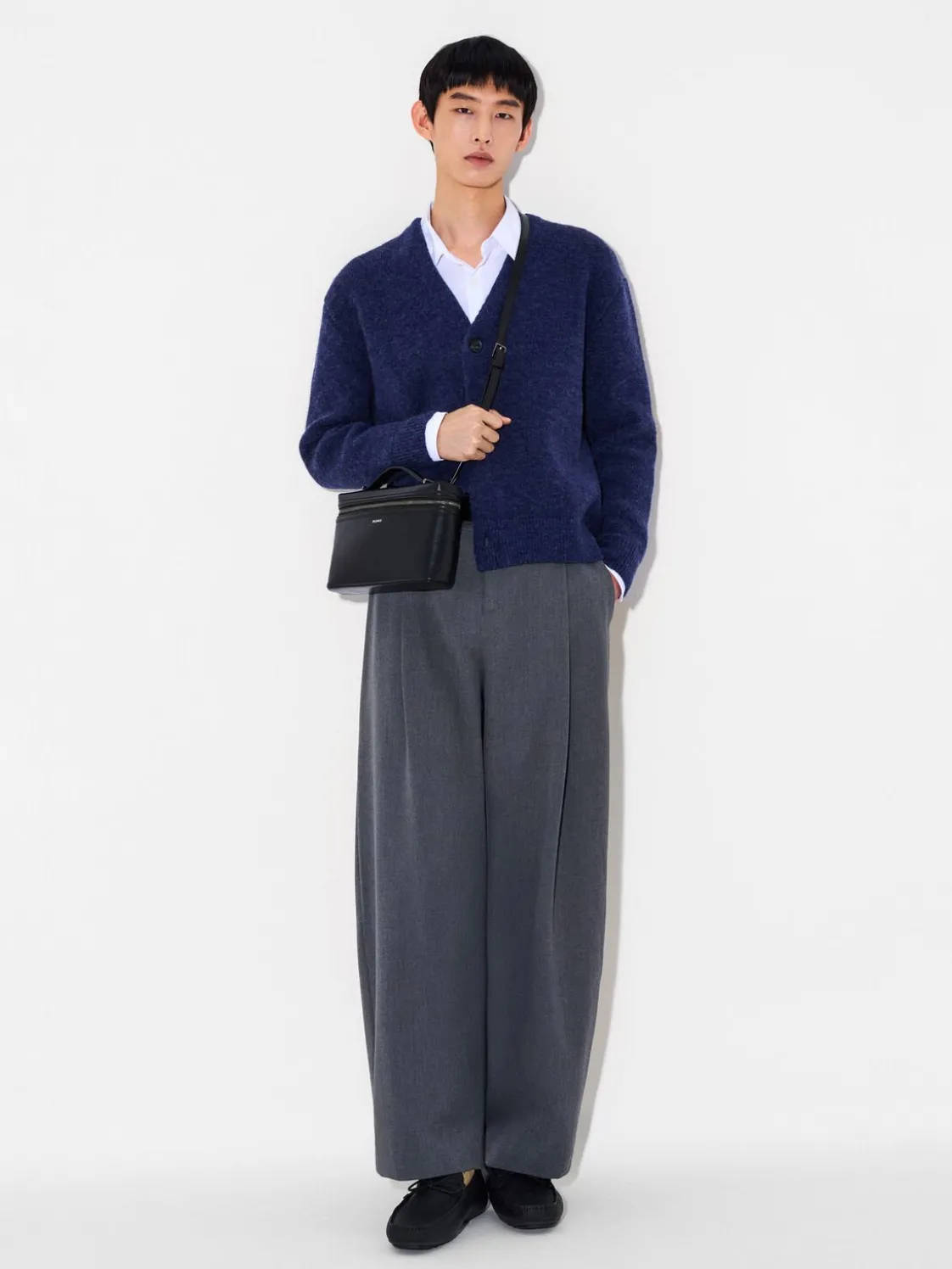 Leather Clutch Bag - Black