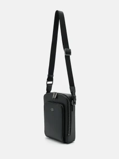 Leather Crossbody Bag - Black