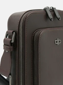 Leather Crossbody Bag - Dark Brown