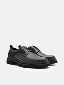 Leather Derby Shoes - Black
