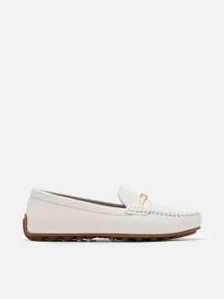 Leather Driving Shoes - Chalk