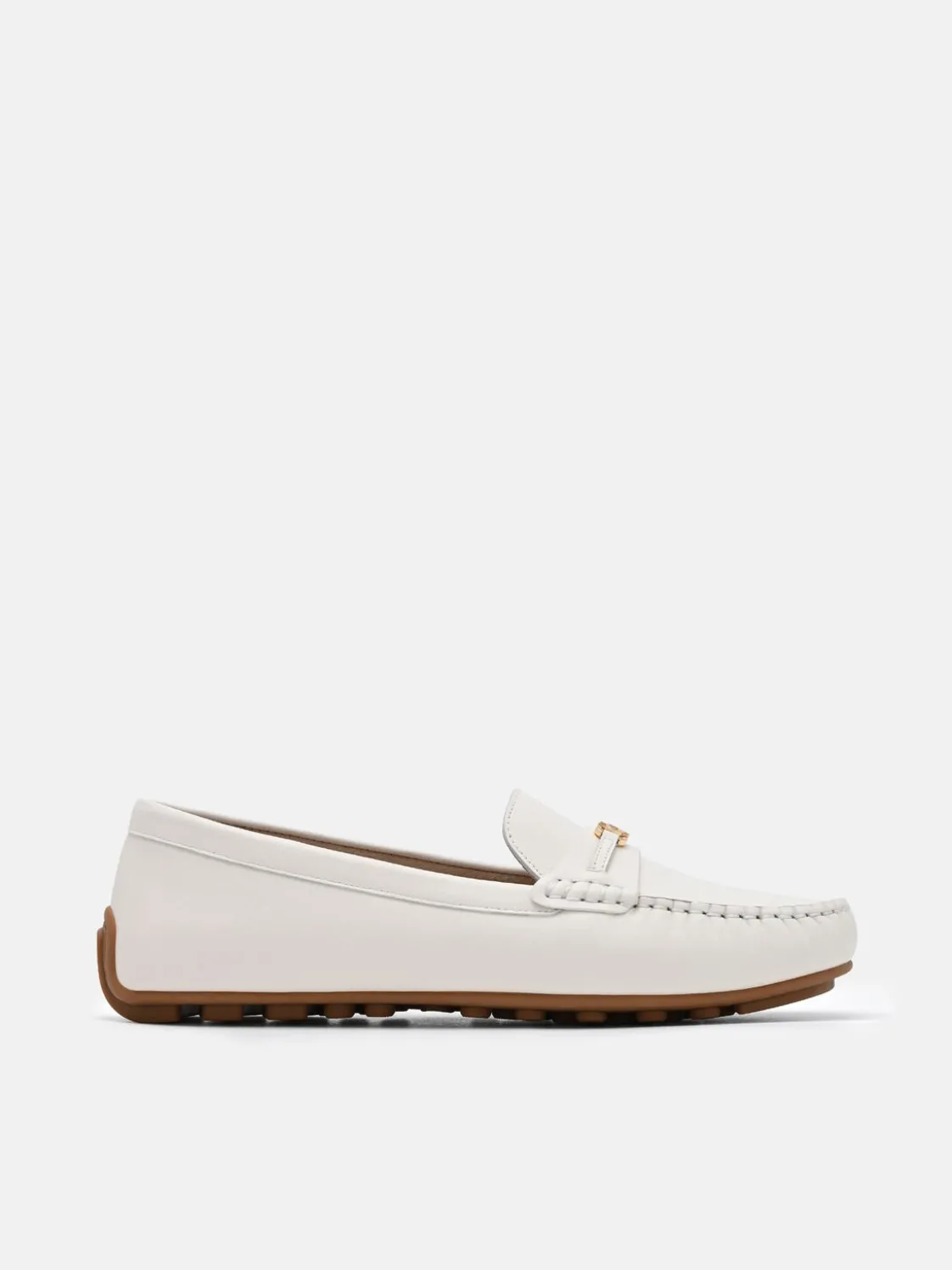 Leather Driving Shoes - Chalk