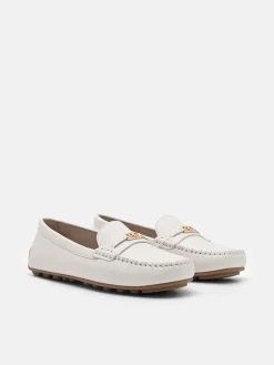 Leather Driving Shoes - Chalk