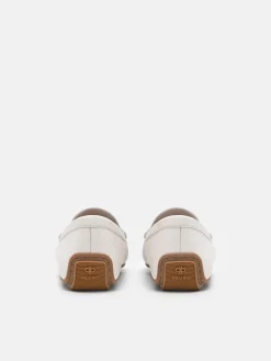 Leather Driving Shoes - Chalk