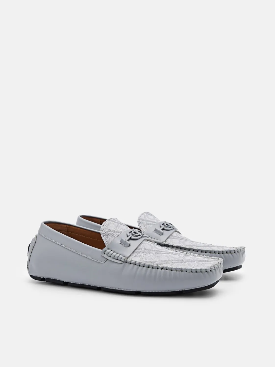 Leather Driving Shoes - Grey