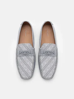 Leather Driving Shoes - Grey