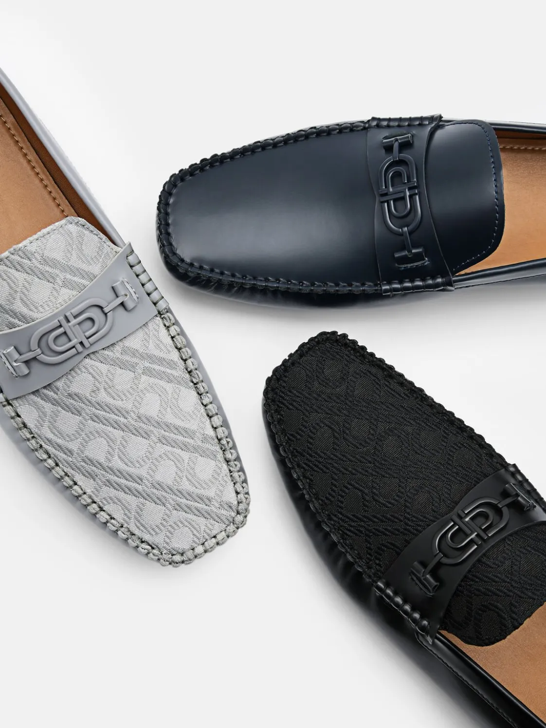 Leather Driving Shoes - Grey