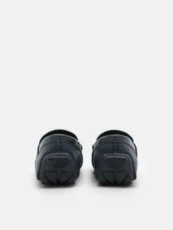 Leather Driving Shoes - Navy
