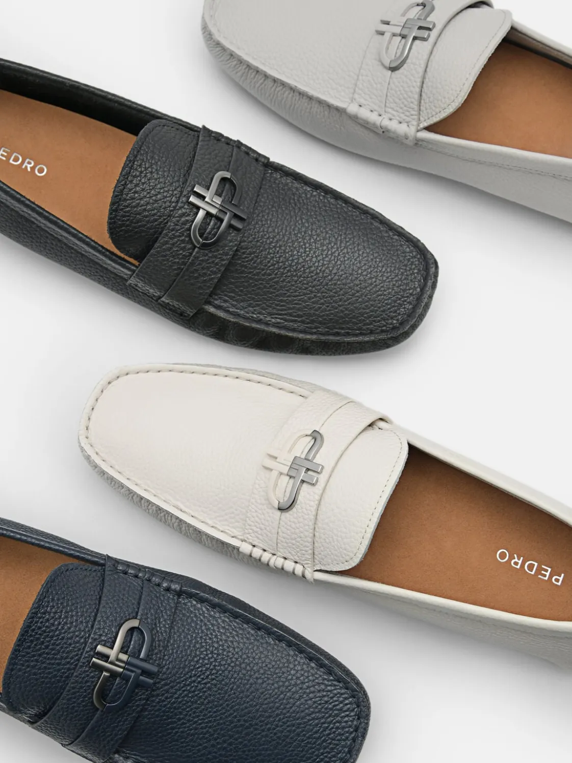 Leather Driving Shoes - Navy