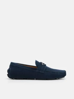 Leather Driving Shoes - Navy