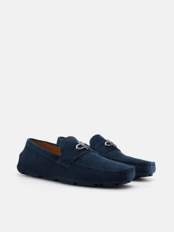 Leather Driving Shoes - Navy