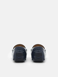 Leather Driving Shoes - Navy