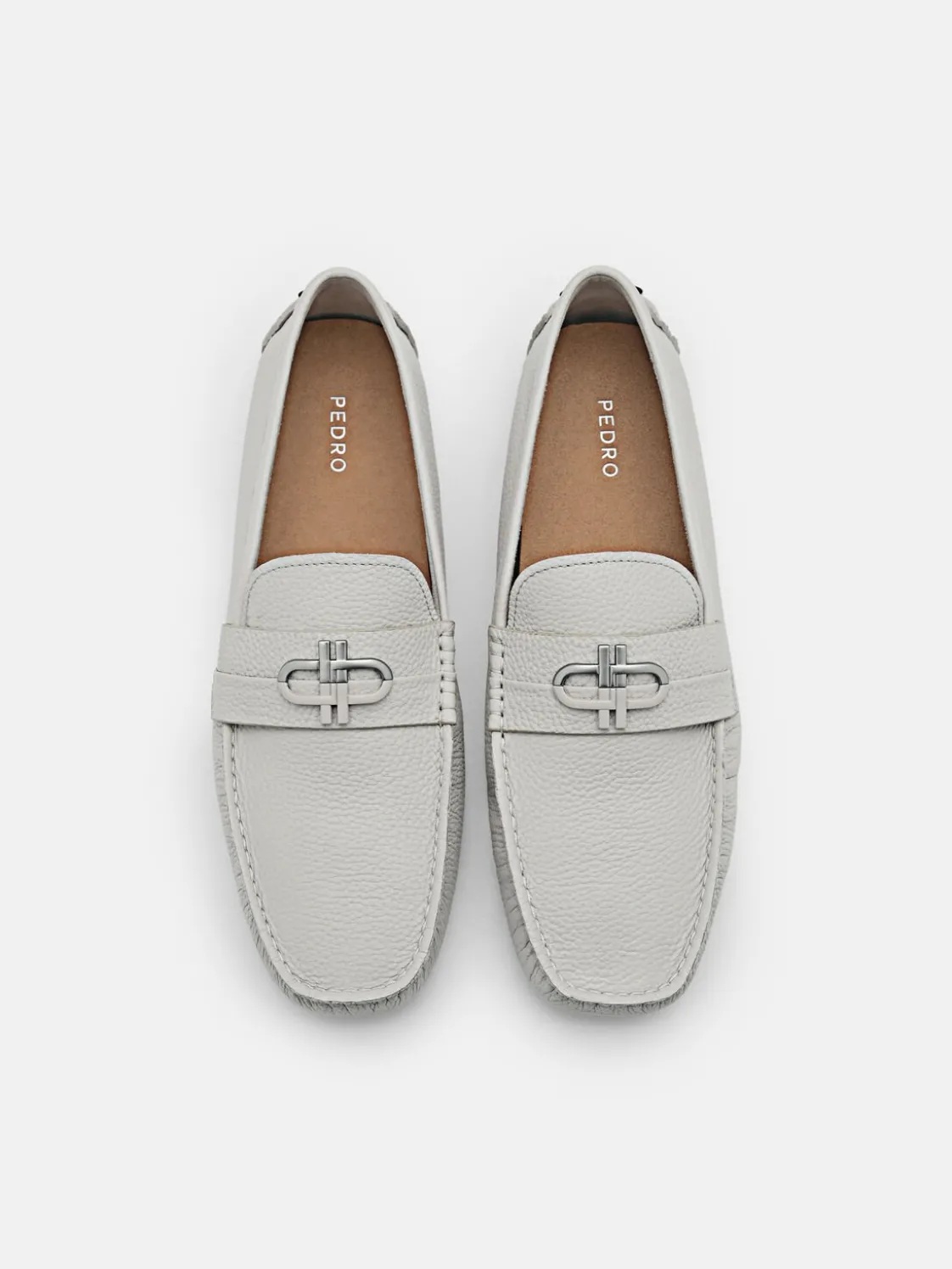 Leather Driving Shoes - Taupe