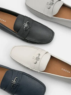Leather Driving Shoes - Taupe