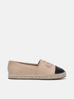 Leather Espadrilles - Nude