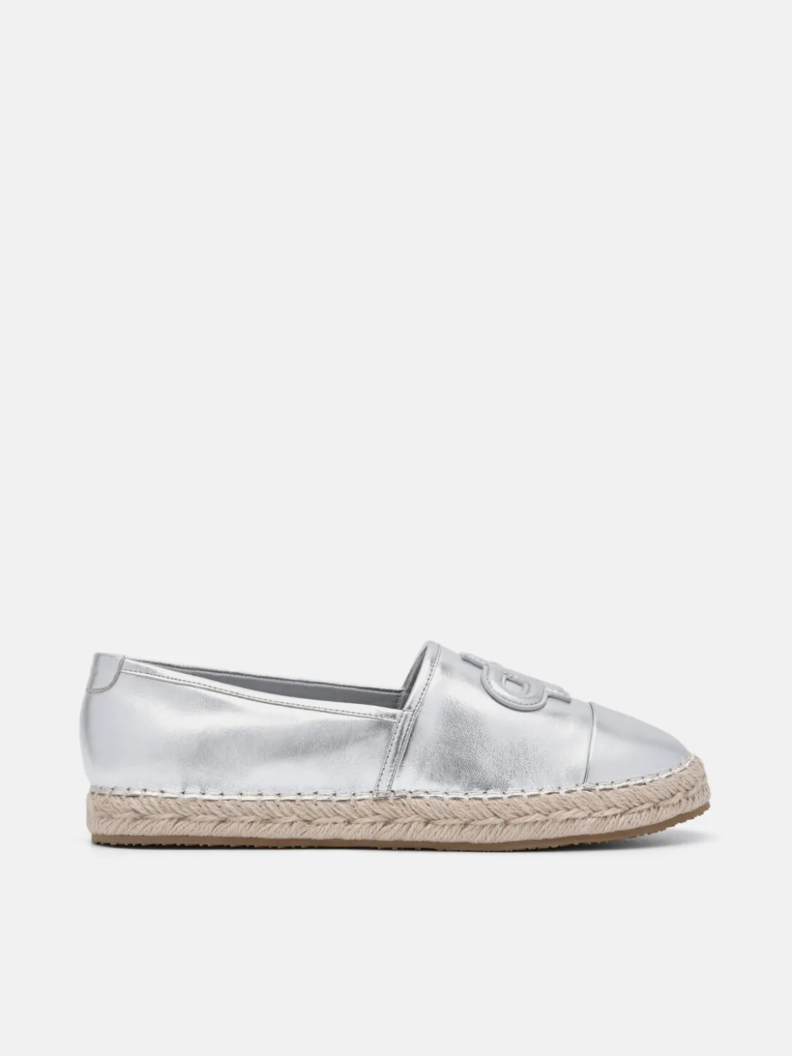 Leather Espadrilles - Silver