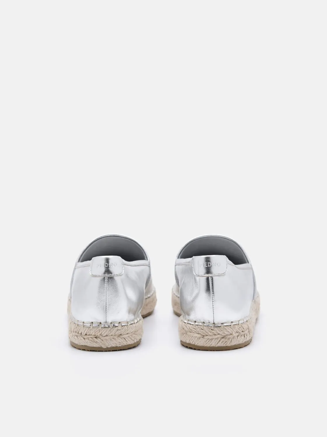 Leather Espadrilles - Silver