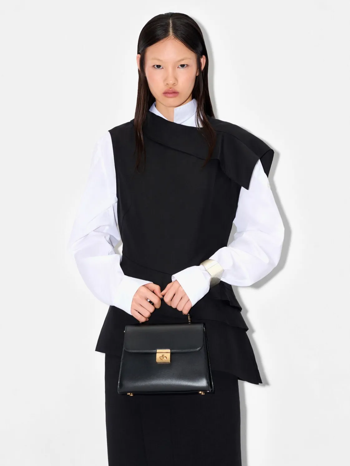 Leather Handbag - Black