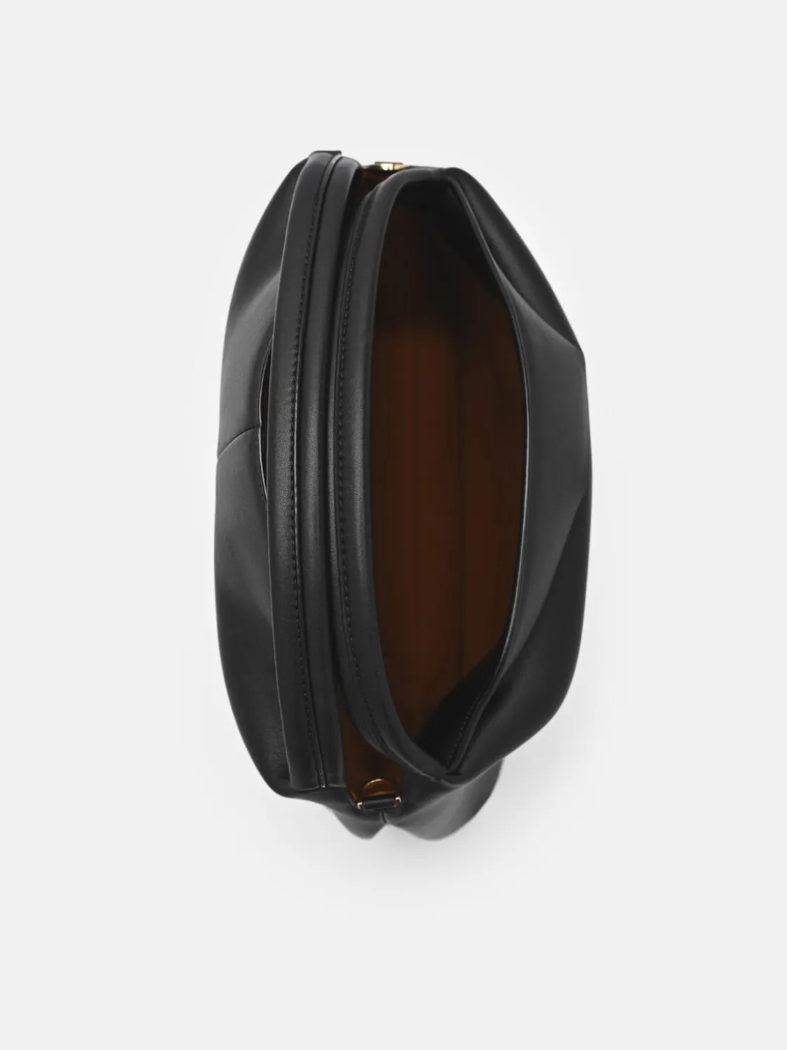 Leather Hobo Bag - Black