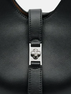 Leather Hobo Bag - Black