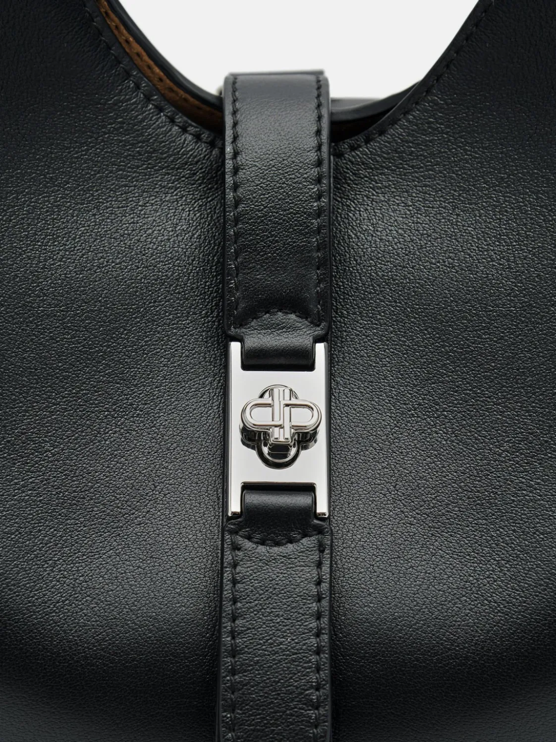 Leather Hobo Bag - Black