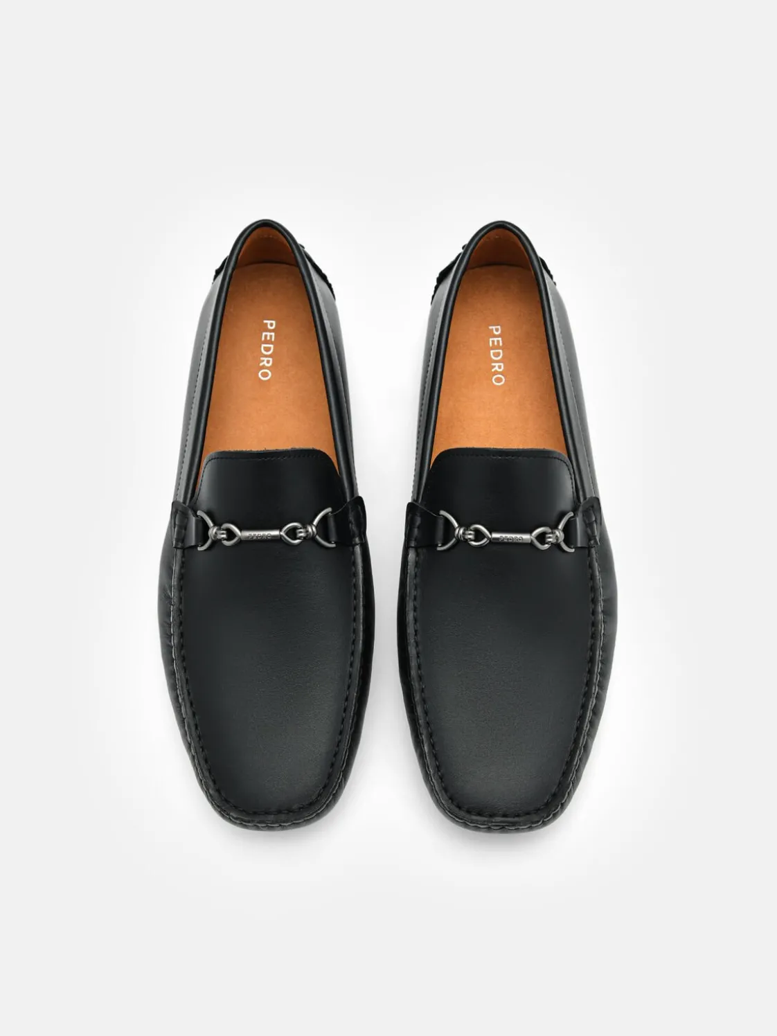 Leather Horsebit Driving Shoes - Black
