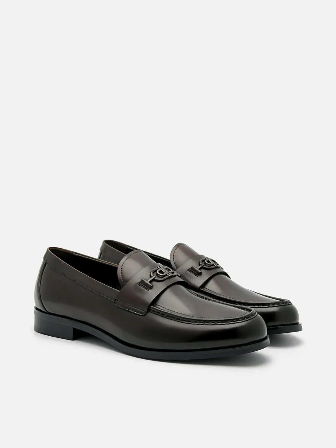 Leather Horsebit Loafer - Dark Brown