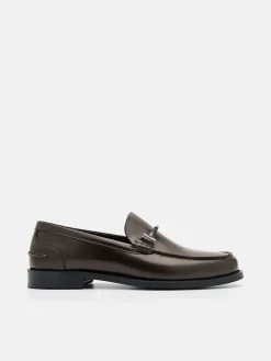 Leather Horsebit Loafers - Dark Brown