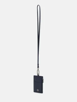Leather Lanyard - Navy