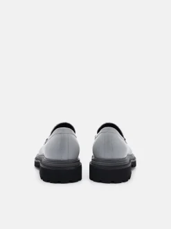 Leather Loafers - Grey