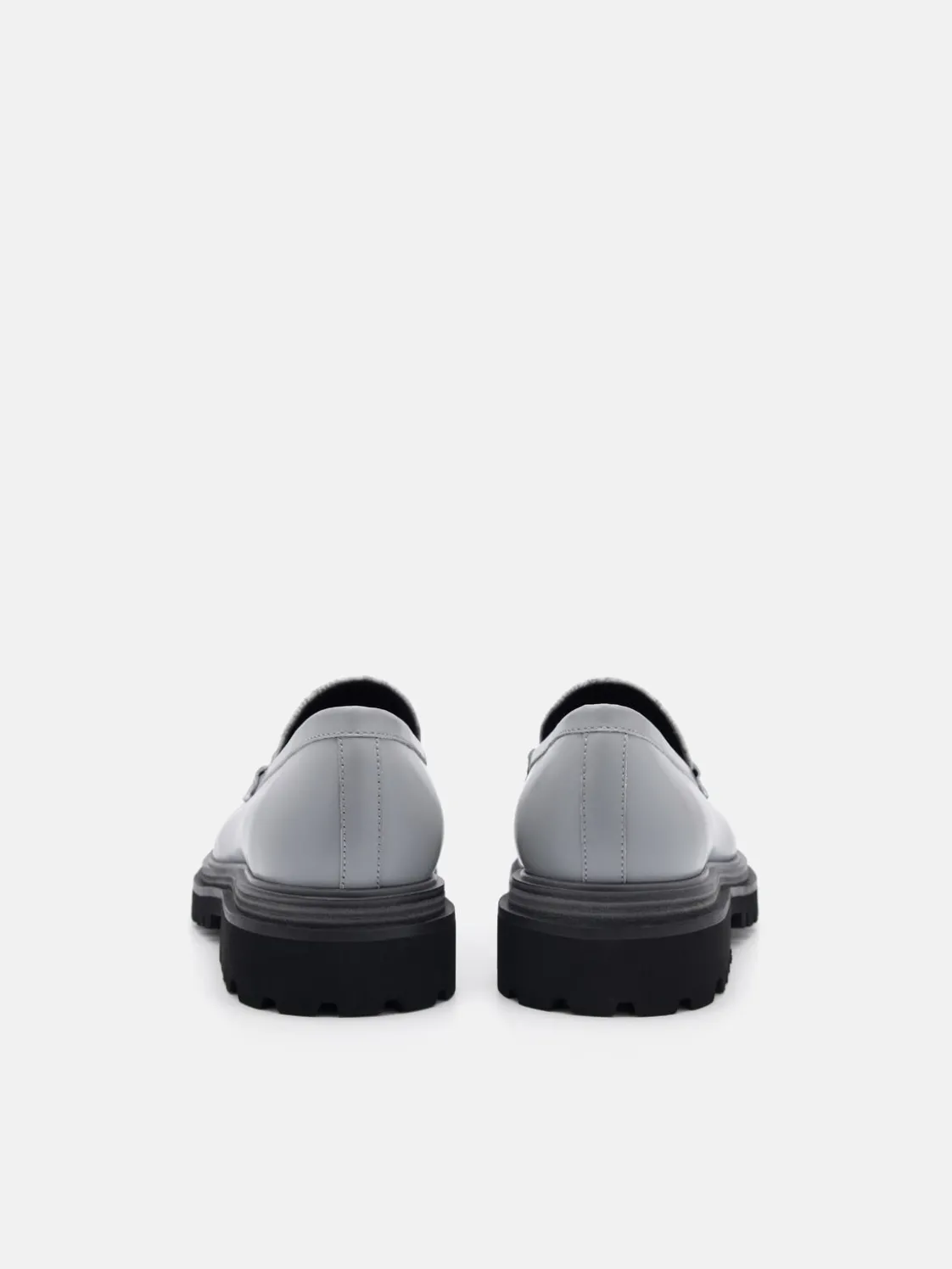 Leather Loafers - Grey