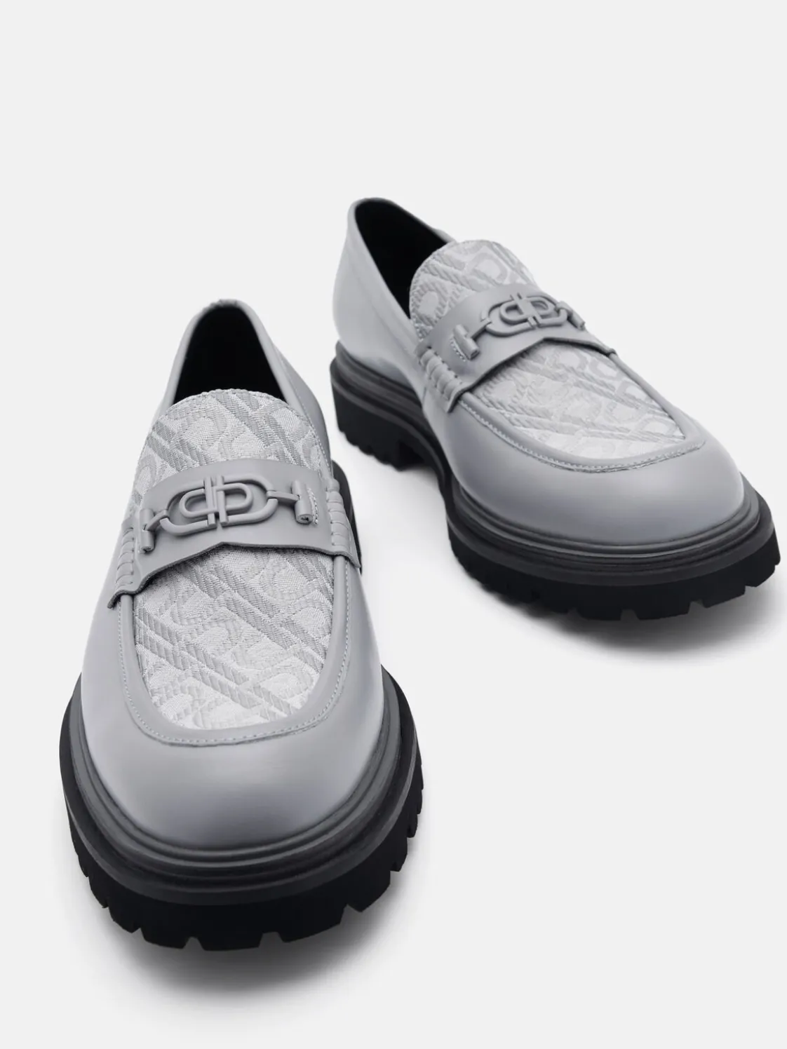 Leather Loafers - Grey