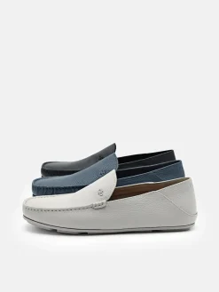 Leather Loafers - Grey