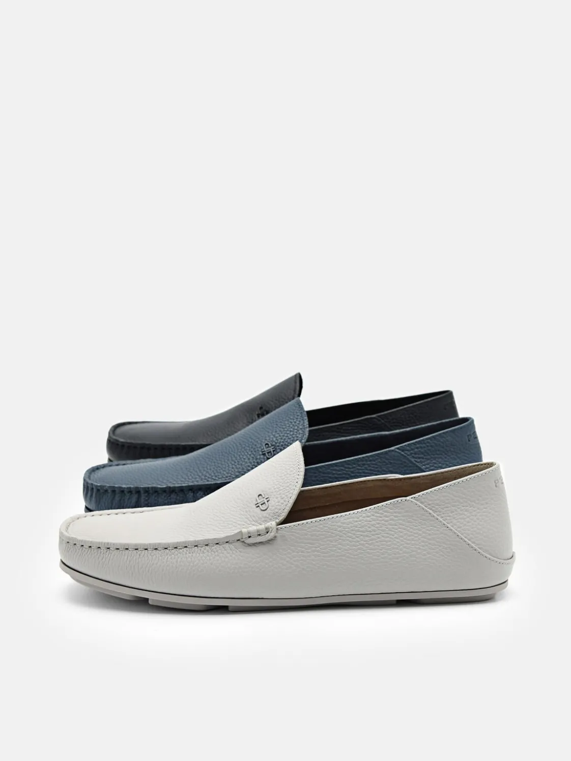 Leather Loafers - Grey