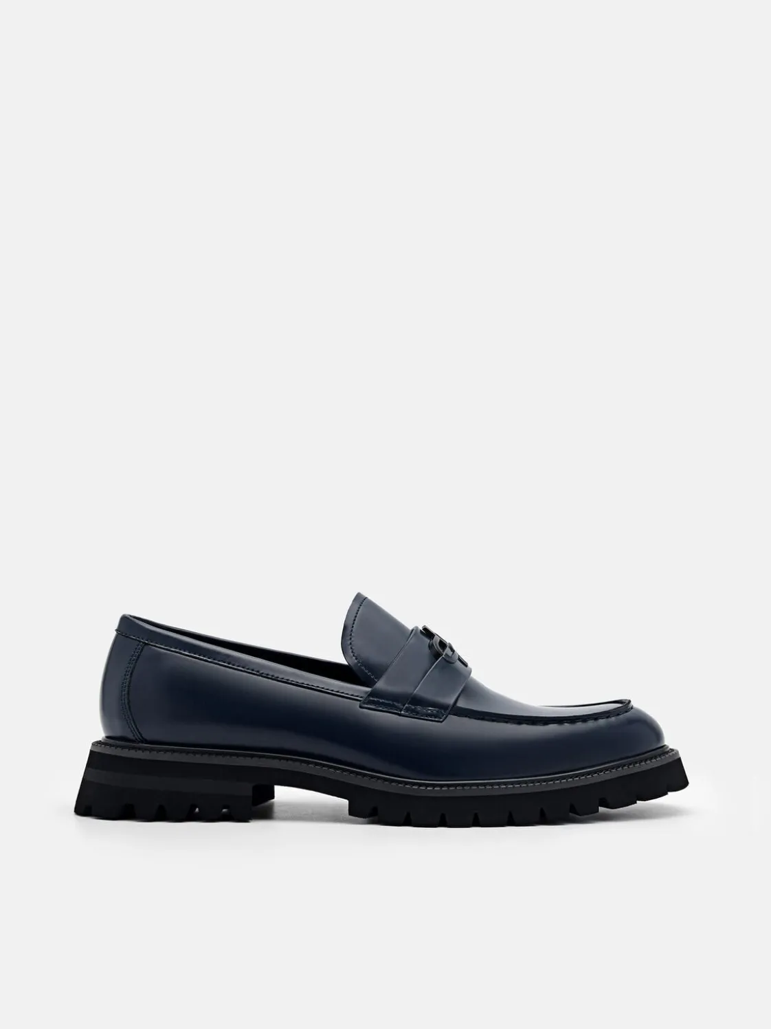Leather Loafers - Navy